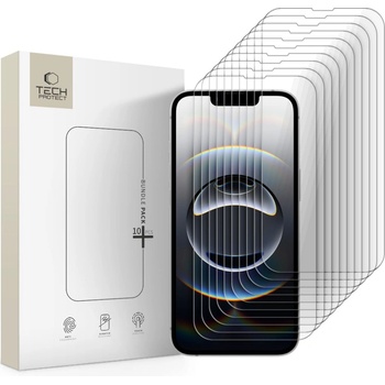 Tech-Protect Szklo hartowane tech-protect bundle 10-pack iphone 13 / 13 pro / 14 / 16e clear (5906302335749)
