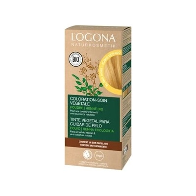Logona Nourishing plant-based hair dye Powder Gold Blonde Barva vlasů Unisex 100 g