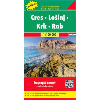 Freytag & Berndt Auto + Freizeitkarte Cres - Losinj - Krk - Rab, Top 10 Tips, Autokarte 1:100.000