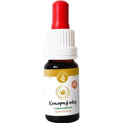 Zelená Země CBD olej 5 % s rozmarínom regeneračné sérum 10 ml