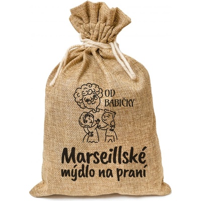 Od Babičky Marseillské mýdlo na praní vločky v jutovém pytlíku 130 g