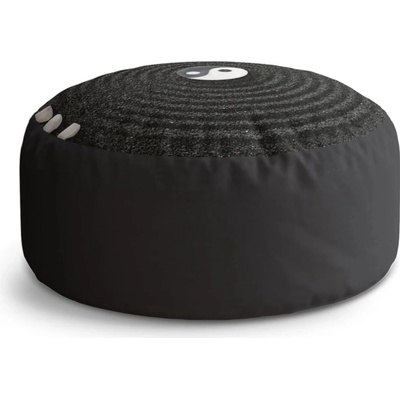 Sablio Taburet Circle Jin a jang: 38x48 cm