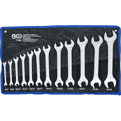 BGS technic Sada oboustranných plochých klíčů 6 x 7 - 30 x 32 mm 12dílná BGS 1184