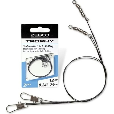 Zebco ocelové lanko 1x7 40 cm 6 kg 2ks