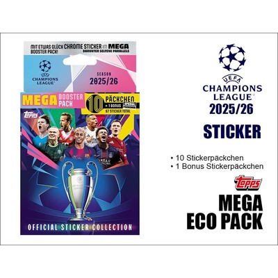 Topps Uefa Champions League 2025/2026 stickers mega eco pack