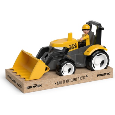 ECO MultiGO Žlutý traktor s radlicí, figurka Igráček