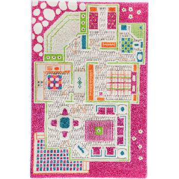 IVI Килим IVI Къщичка за кукли 80 x 150 см розов (121MD015PE80153)