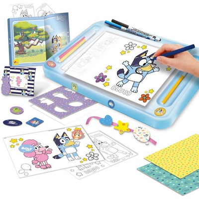 Bluey škola kreslení s podsvícenou tabulí
