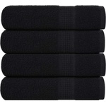 vidaXL Кърпи за душ FROGN 4 бр. Черни 70x140 см 360 г/м2 (136954)