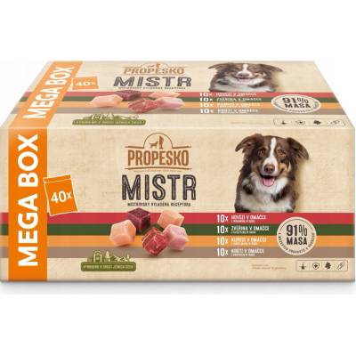 Propesko Mistr IRR krmivo pro psy s masem v omáčce 40 x 85 g