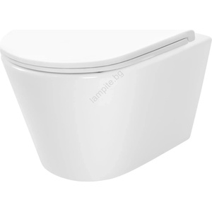 Rea Rea-c6800 - Подвесен wc с тоалетна седалка tito tornado rimless керамика/бяла (re0391)