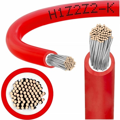 RR Solární kabel 1 x 6 mm červený H1Z2Z2 1 m