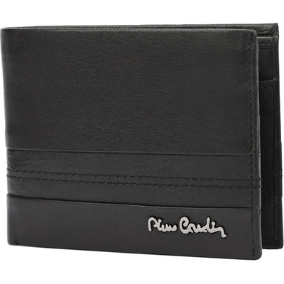 Pierre Cardin Jednoduchá černá Peněženka s prošitím