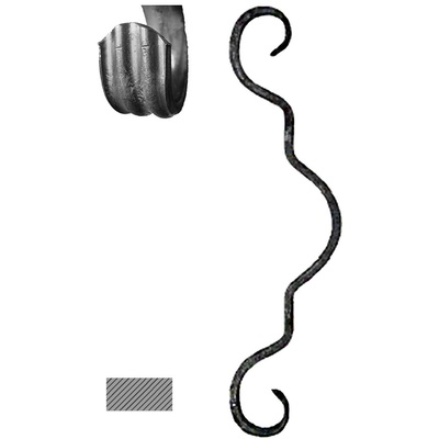 Prvok (270x70mm), 14x6mm, základné rozkutie