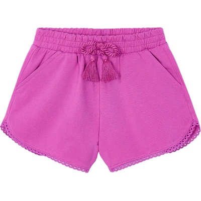 Mayoral dívčí kraťasy s krajkou Orchid růžová