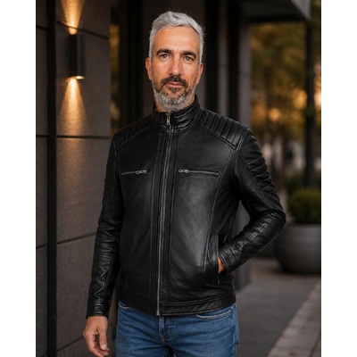 Max Original Leather pánska kožená bunda GUISEPPE black Black