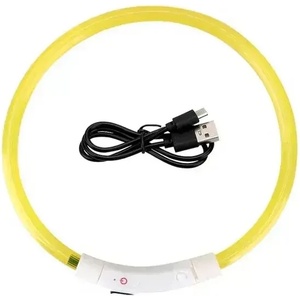 KUBAO Светещ силиконов нашийник за куче с usb