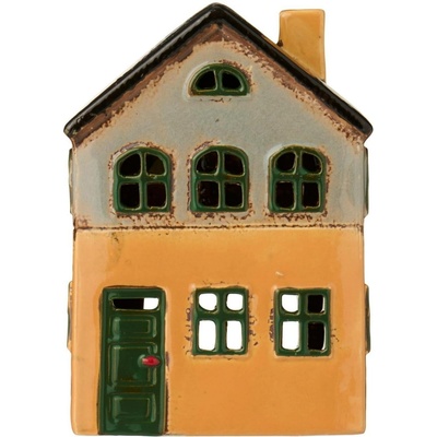 Ib Laursen Keramický svícen Nyhavn Green Windows, žlutá barva, keramika