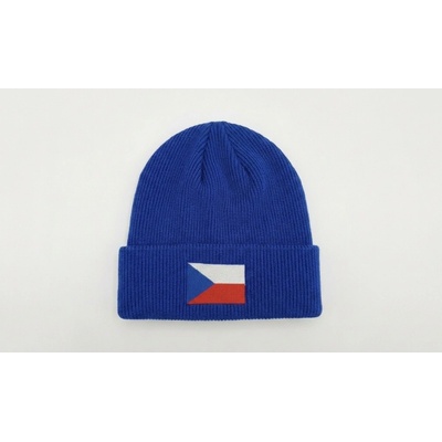 Zimní beanie čepice s nášivkou ČR vlajka - 1 kus