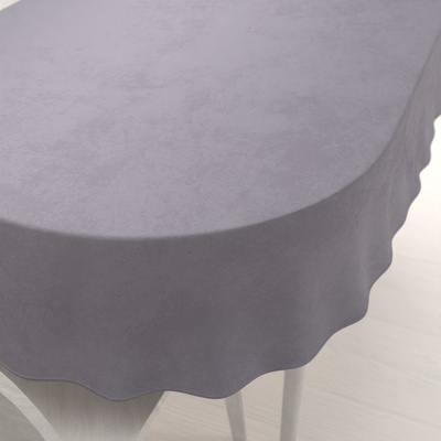 Biante Velký sametový oválný ubrus Velvet Premium SVP-013 Šedý 180x240 cm