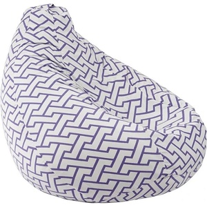 Pufrelax Пуф круша 320л. , Nirvana Grande, Zappity Purple, Перящ се калъф, Пълнеж от Полистиролни перли, Гама Premium (PUF-G-NGR-PT-ZAP)