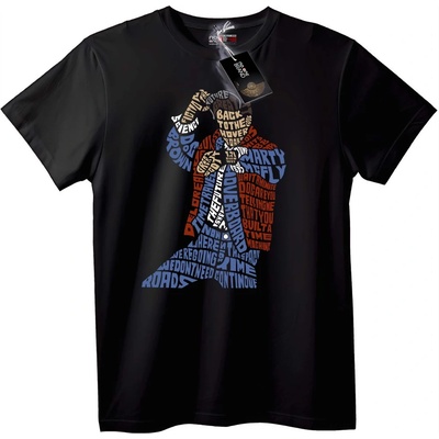 NOONEBRAND Тениска Текстово изкуство Завръщане в бъдещето - 7XL, Black
