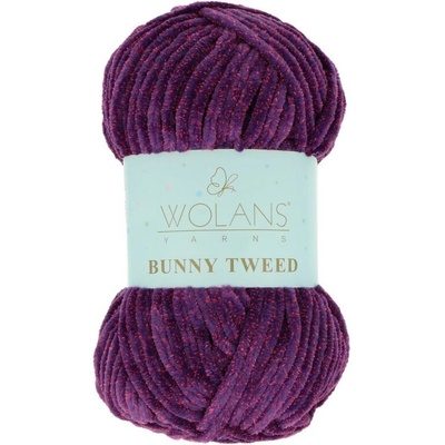Wolans Bunny Tweed 27 fialová s ružovou