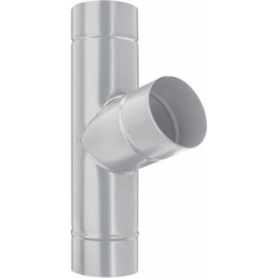KJG Zvodová odbočka 80/80 mm pozink RAL 9006 bielo hliníková