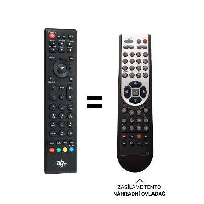 AB Cryptobox 500HD, 550HD, 625HD, 600HD, 650HD, 700HD, 750HD, 752HD náhradný diaľkový ovládač iného vzhľadu