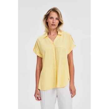 Moodo Маслено жълта блуза с къс ръкав Moodo | Zhalt | ЖЕНИ | XS