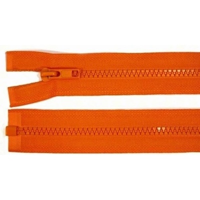 Zdrhovadlo zip kostěný 80 cm dělitelný oranžová