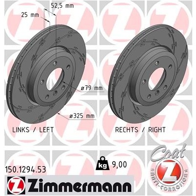 ZIMMERMANN Brzdový kotúč 150129453