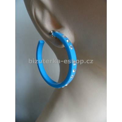Bizuterka-eshop.cz kruhy 05678 s kamínky modré