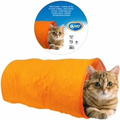 Duvoplus Play Tunnel - Котешки тунел за игра 50x25x25 см. оранжев