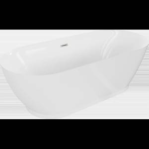 Mexen Roxy самостоятелно стояща вана 180 x 85 cm, бяла, преливник от матов никел - 51201808500-97 (51201808500-97)