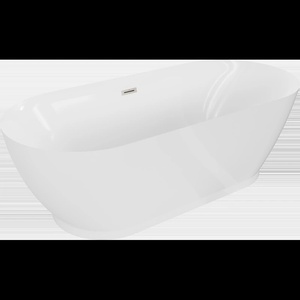 Mexen Roxy самостоятелно стояща вана 180 x 85 cm, бяла, преливник от матов никел - 51201808500-97 (51201808500-97)