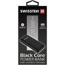 Swissten BLACK CORE SLIM POWER BANK 20000 mAh