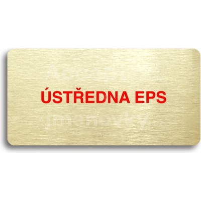 ACCEPT Piktogram ÚSTŘEDNA EPS - zlatá tabulka - barevný tisk bez rámečku