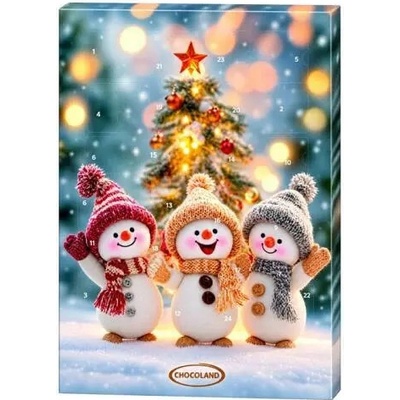 Chocoland Adventný kalendár veselí snehuliaci 50g
