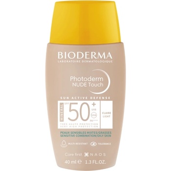 BIODERMA Photoderm Слънцезащитен флуид Nude Touch, светъл, SPF50+, 40 ml