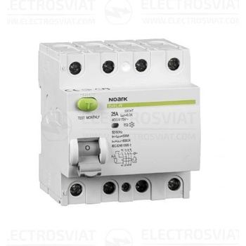 Image 1 of NOARK Electric ДЕФЕКТНОТОКОВА ЗАЩИТА 6KA, 4P, ТИП-AС, 40A AC 30MA - 108332 (108332)
