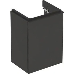 Geberit Долен шкаф Geberit Smyle Square за стенен умивалник, тъмносива лава, 1 врата, десен ограничител, 45 см (500.350.JK.1)