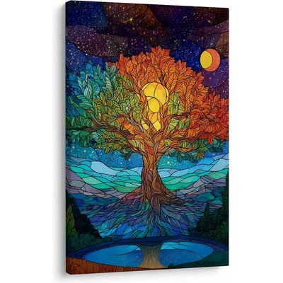 Obraz čarovná noc a strom života