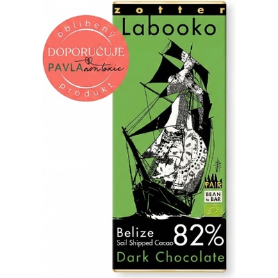Zotter Bio hořká 82% Belize 2 x 35 g