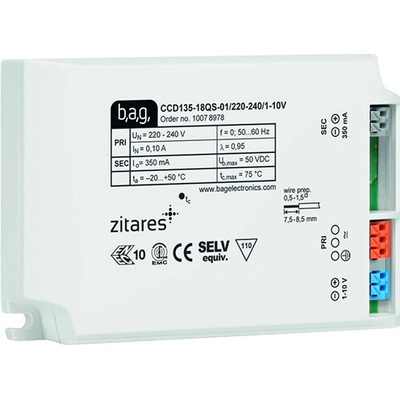 PANLUX Předřadník LED 18W DRIVER DALI 350mAh PN02000007