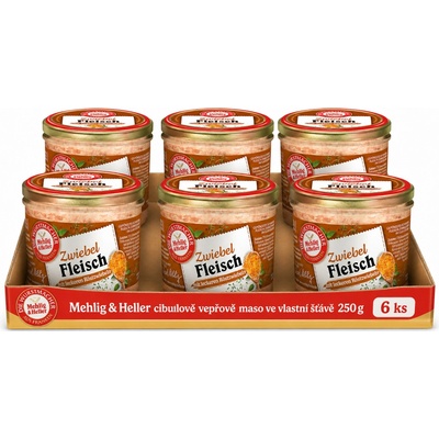 Mehlig & Heller cibulové vepřové maso ve vlastní šťávě 6x250g