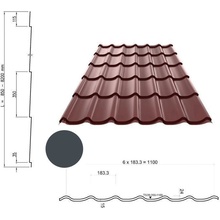 Ruukki Monterrey Taškové tabule 30 černá 1 m²