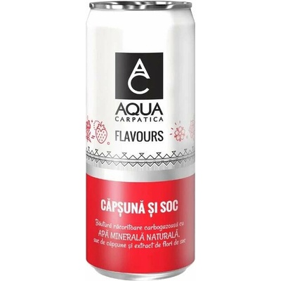 Aqua Carpatica Ochucená minerální voda Jahoda a bezinka 0,33 l