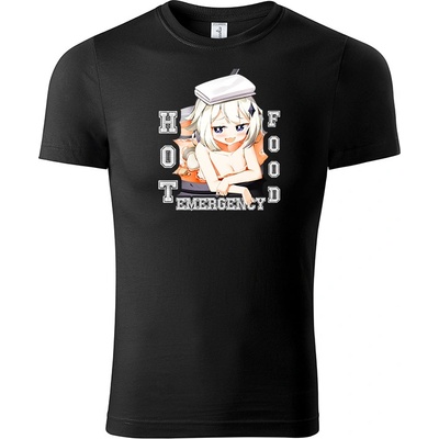 Genshin Impact tričko Hot Food Emergency černé