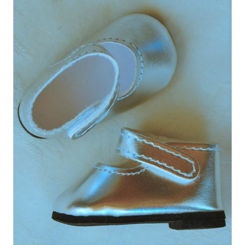 Paola Reina Topánky pre bábiky 32 cm Nízke strieborné sandálky